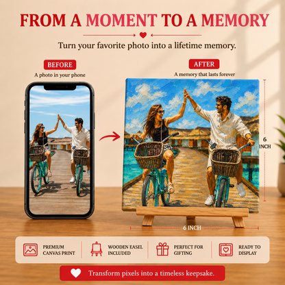 Turn Plain Images into Mini Printed Canvas Art (Print Style: Painting Effect)