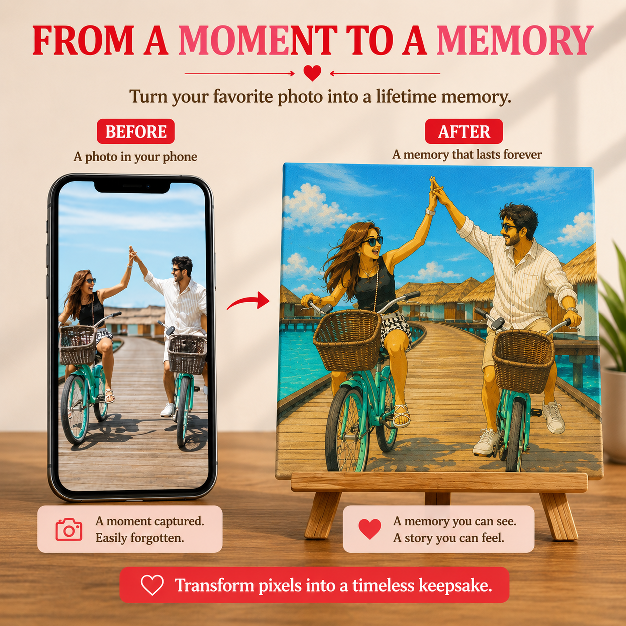 Turn Plain Images into Mini Printed Canvas Art (Print Style: Ghibli Effect)